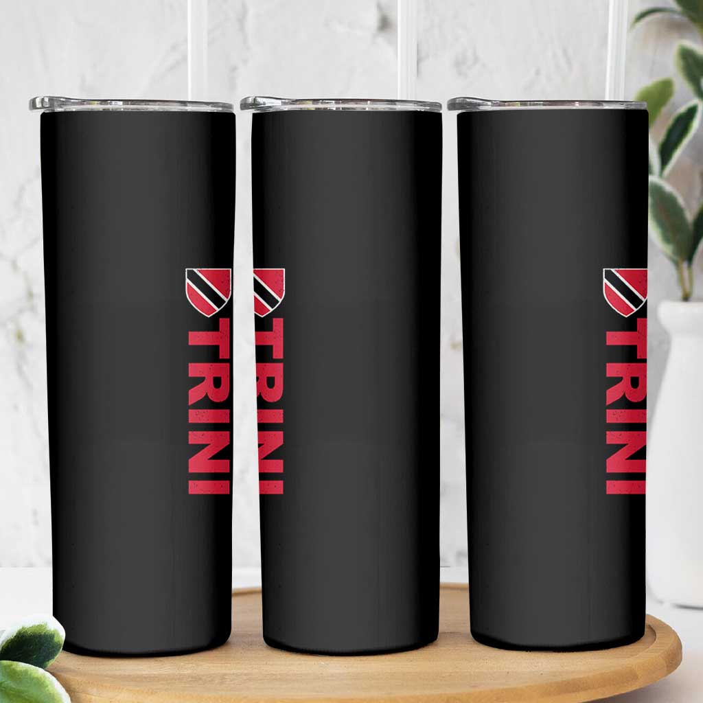Vintage Trini Skinny Tumbler Trinidad and Tobago Flag Minimalist Patriotic Caribbean Pride