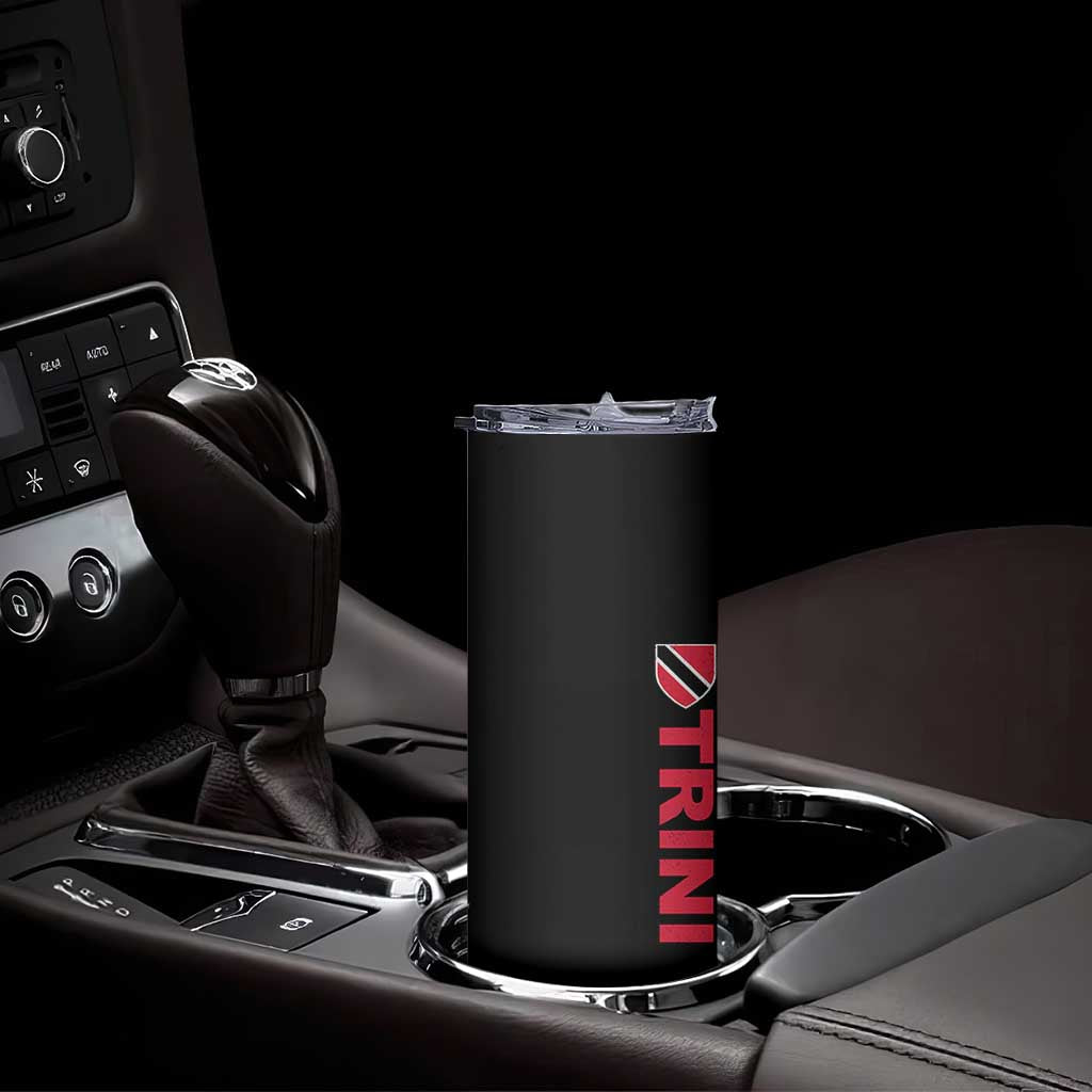 Vintage Trini Skinny Tumbler Trinidad and Tobago Flag Minimalist Patriotic Caribbean Pride