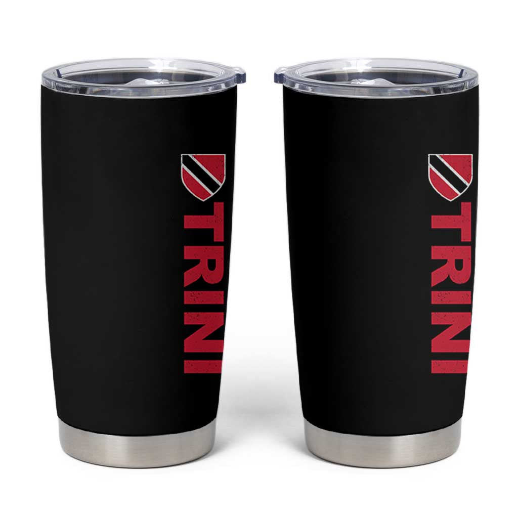 Vintage Trini Tumbler Cup Trinidad and Tobago Flag Minimalist Patriotic Caribbean Pride