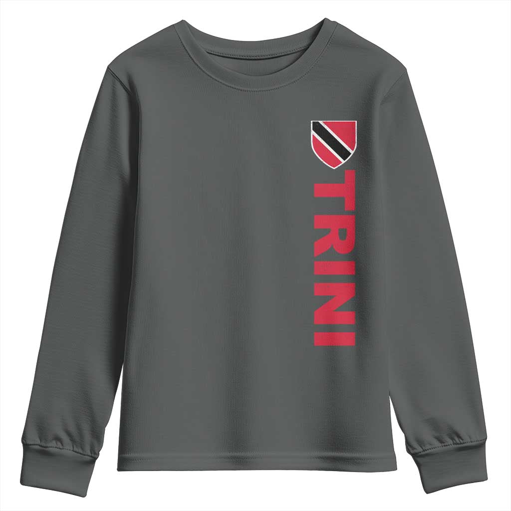 Vintage Trini Youth Sweatshirt Trinidad and Tobago Flag Minimalist Patriotic Caribbean Pride