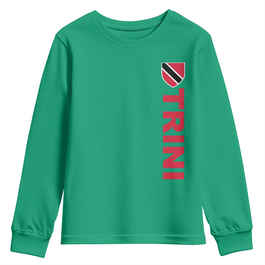 Vintage Trini Youth Sweatshirt Trinidad and Tobago Flag Minimalist Patriotic Caribbean Pride