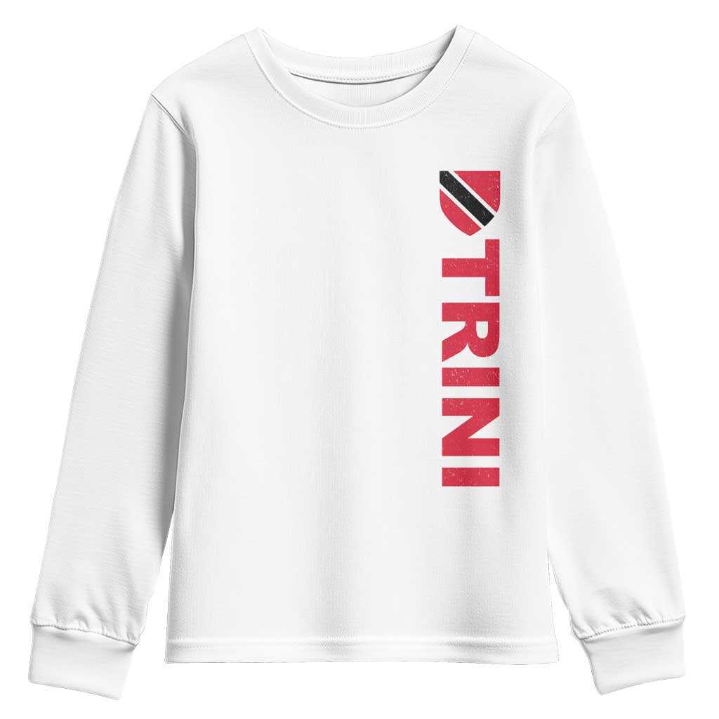 Vintage Trini Youth Sweatshirt Trinidad and Tobago Flag Minimalist Patriotic Caribbean Pride