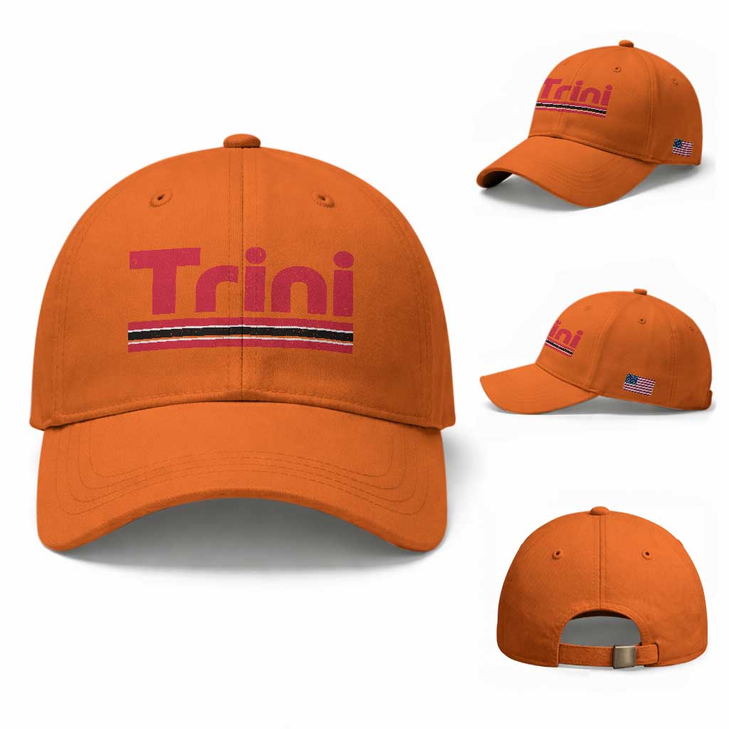 Retro Trini Baseball Cap Trinidad and Tobago Flag Caribbean Pride Heritage Gift