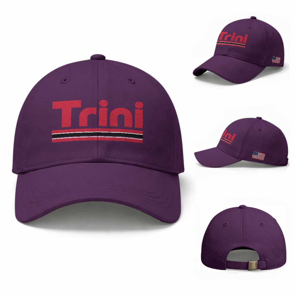Retro Trini Baseball Cap Trinidad and Tobago Flag Caribbean Pride Heritage Gift