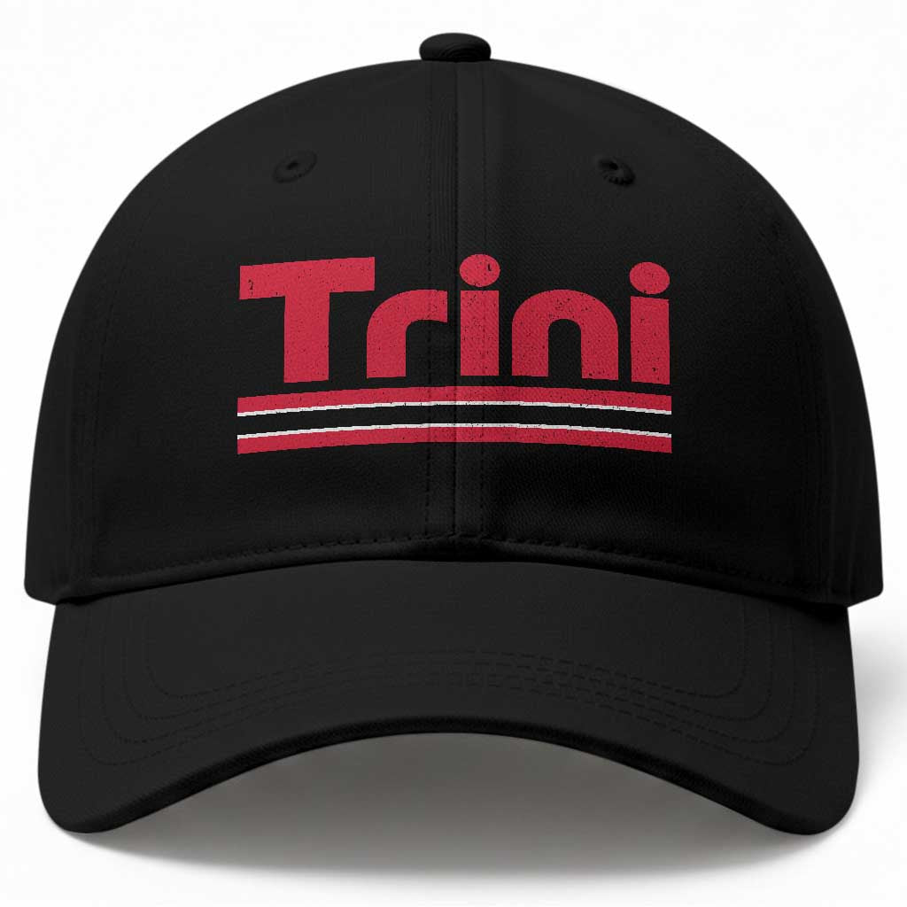 Retro Trini Baseball Cap Trinidad and Tobago Flag Caribbean Pride Heritage Gift