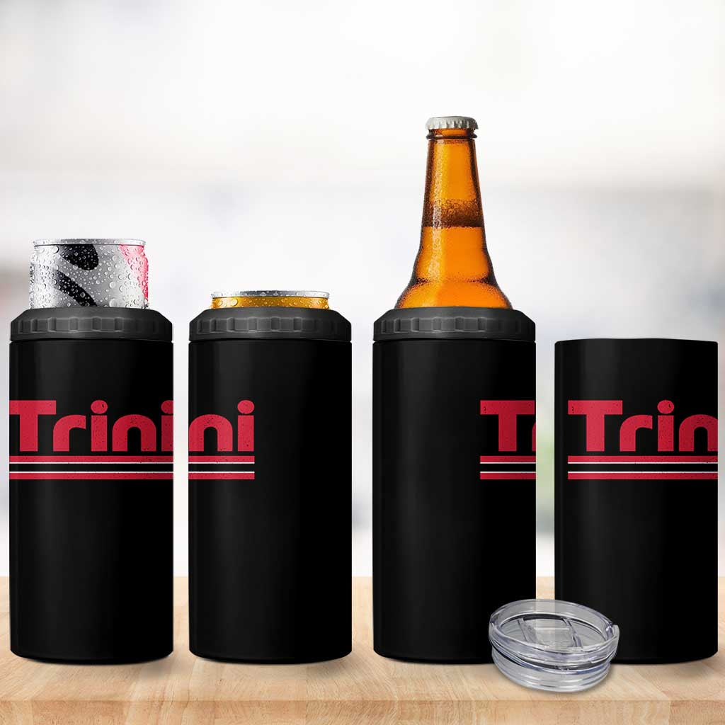 Retro Trini 4 in 1 Can Cooler Tumbler Trinidad and Tobago Flag Caribbean Pride Heritage Gift