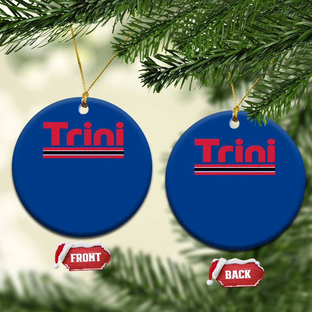 Retro Trini Ceramic Ornament Trinidad and Tobago Flag Caribbean Pride Heritage Gift