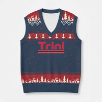 Retro Trini V-Neck Knit Sweater Vest Trinidad and Tobago Flag Caribbean Pride Heritage Gift