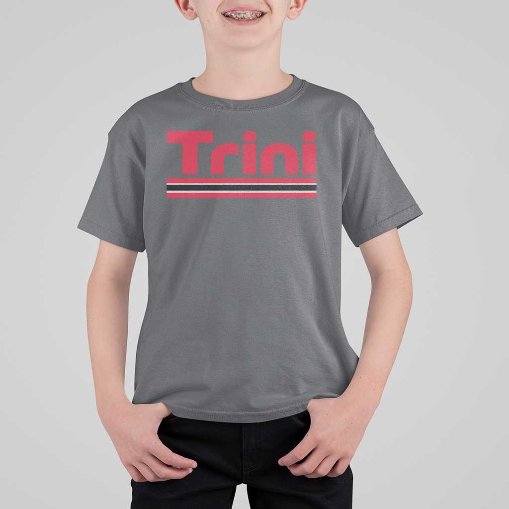 Retro Trini T Shirt For Kid Trinidad and Tobago Flag Caribbean Pride Heritage Gift