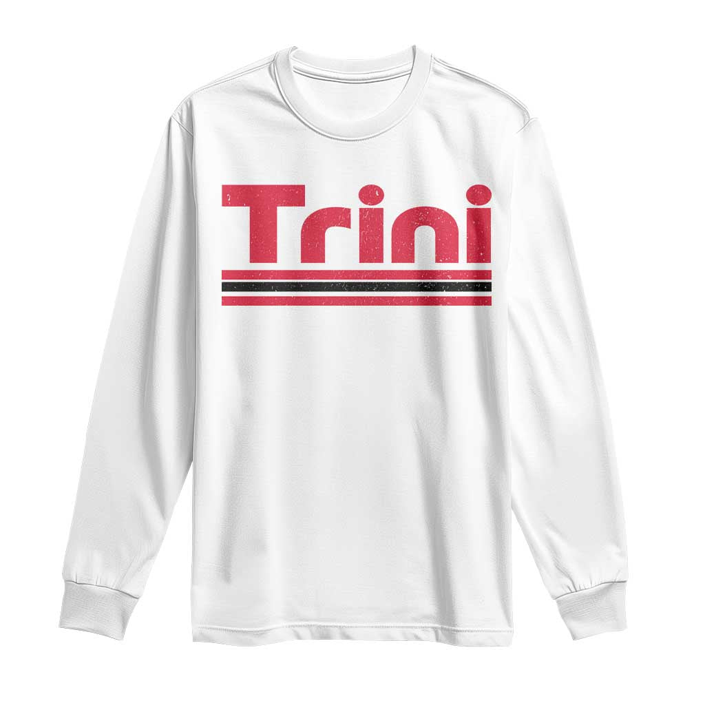 Retro Trini Long Sleeve Shirt Trinidad and Tobago Flag Caribbean Pride Heritage Gift
