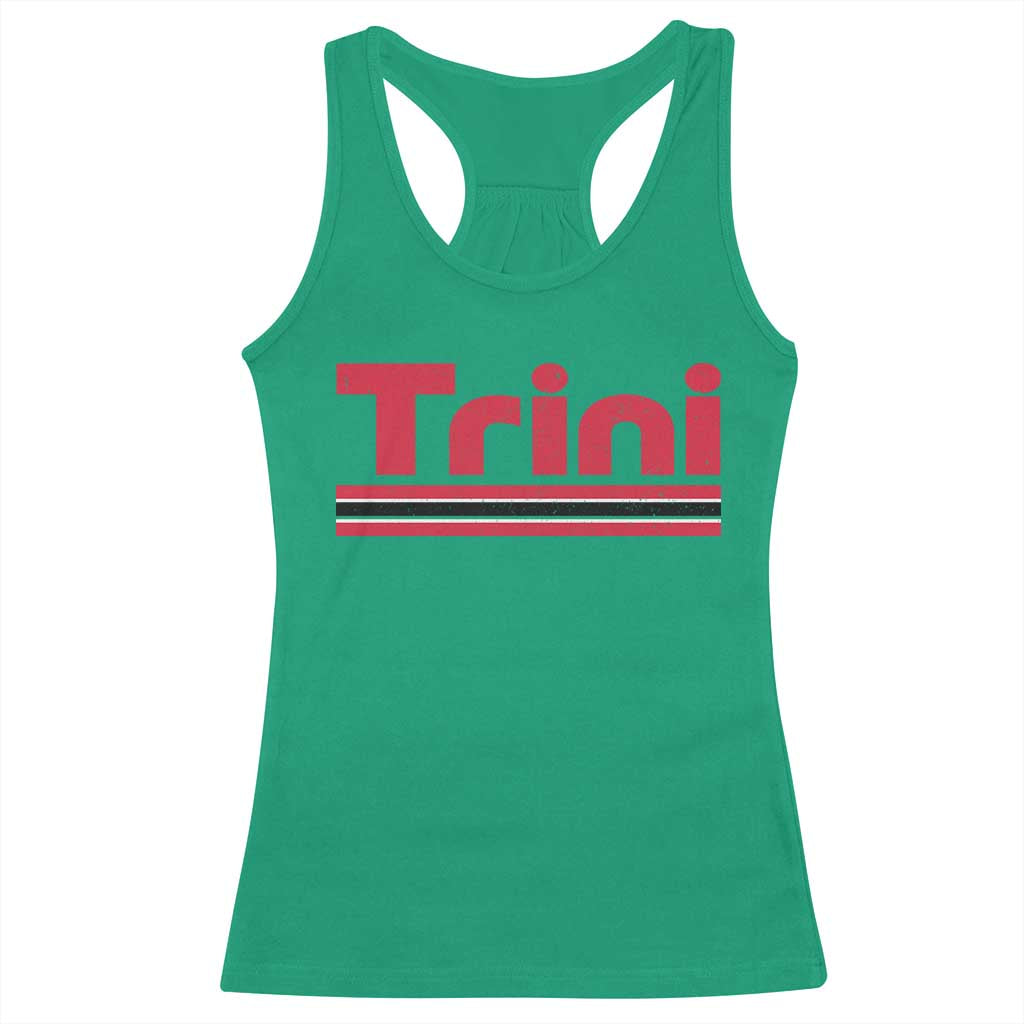 Retro Trini Racerback Tank Top Trinidad and Tobago Flag Caribbean Pride Heritage Gift
