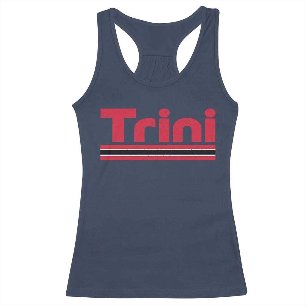 Retro Trini Racerback Tank Top Trinidad and Tobago Flag Caribbean Pride Heritage Gift