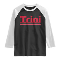 Retro Trini Raglan Shirt Trinidad and Tobago Flag Caribbean Pride Heritage Gift