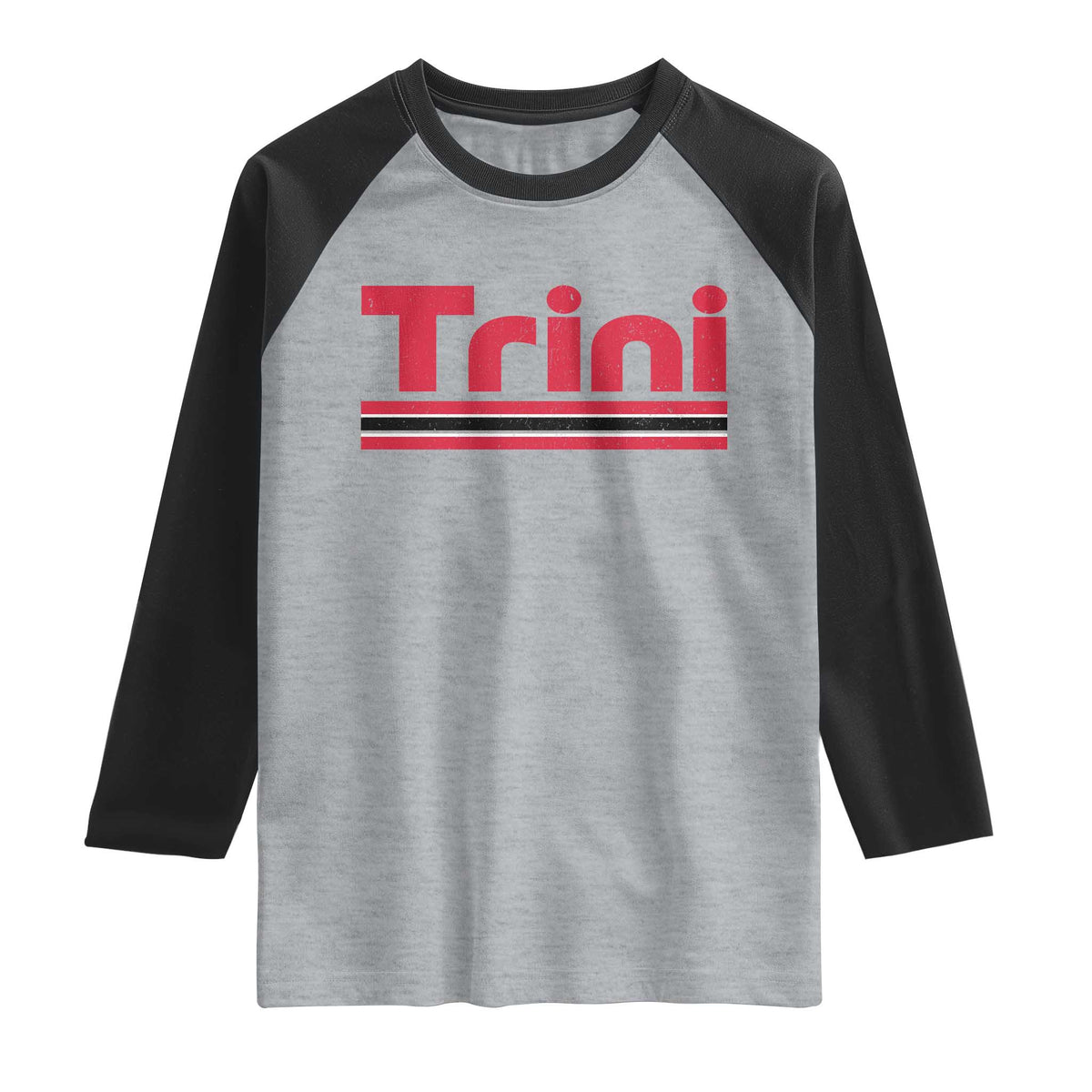 Retro Trini Raglan Shirt Trinidad and Tobago Flag Caribbean Pride Heritage Gift