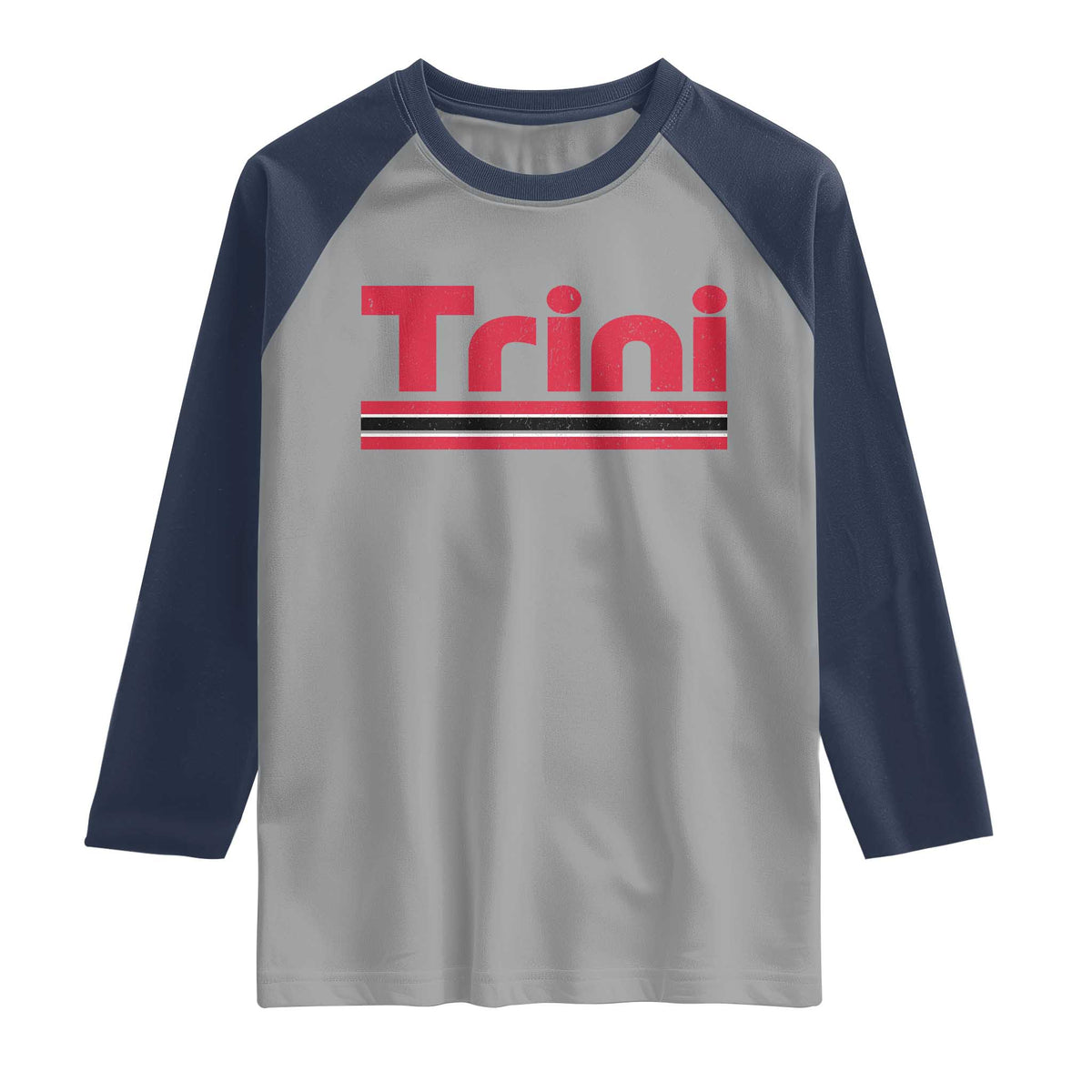 Retro Trini Raglan Shirt Trinidad and Tobago Flag Caribbean Pride Heritage Gift