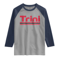 Retro Trini Raglan Shirt Trinidad and Tobago Flag Caribbean Pride Heritage Gift