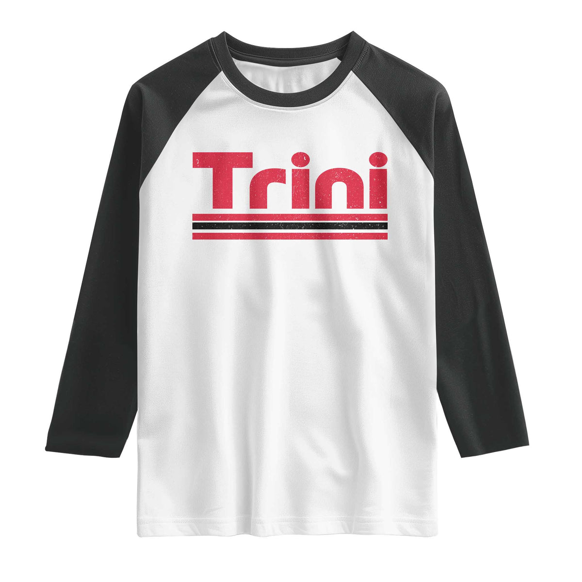 Retro Trini Raglan Shirt Trinidad and Tobago Flag Caribbean Pride Heritage Gift