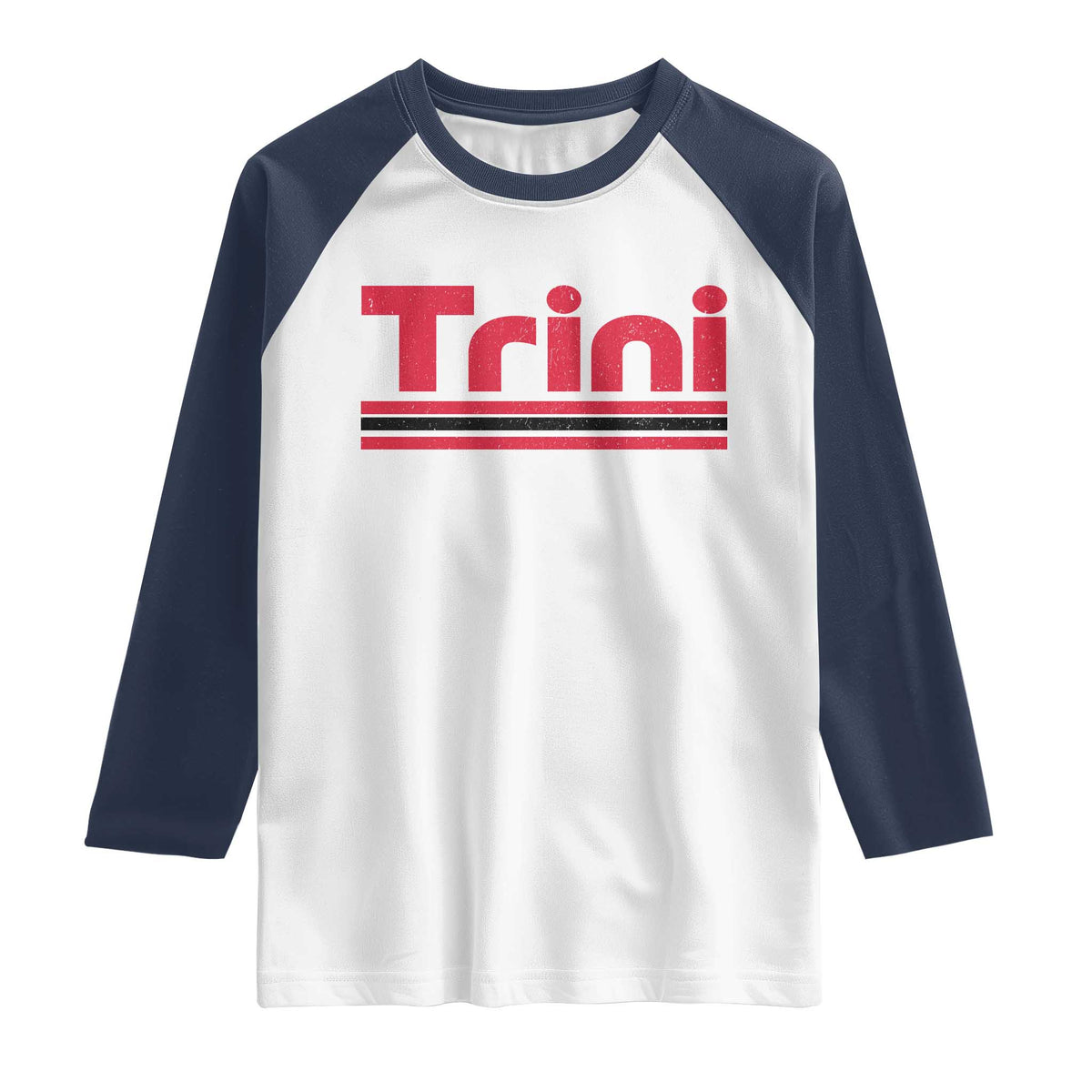 Retro Trini Raglan Shirt Trinidad and Tobago Flag Caribbean Pride Heritage Gift