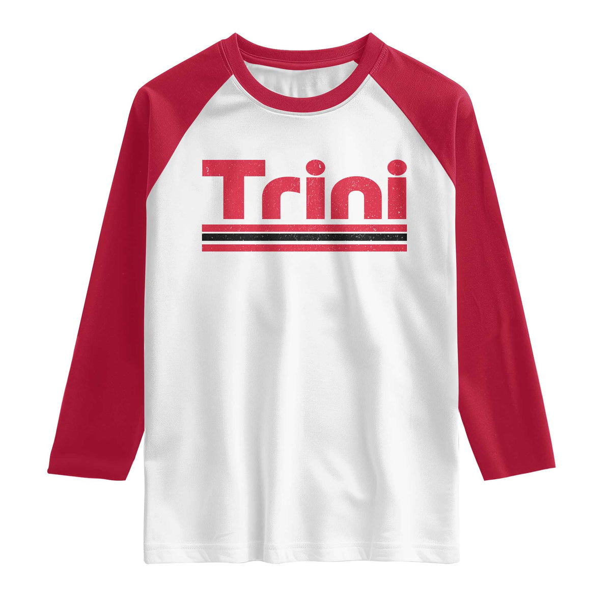 Retro Trini Raglan Shirt Trinidad and Tobago Flag Caribbean Pride Heritage Gift