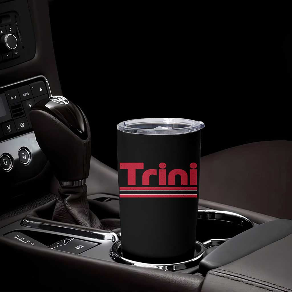 Retro Trini Tumbler Cup Trinidad and Tobago Flag Caribbean Pride Heritage Gift