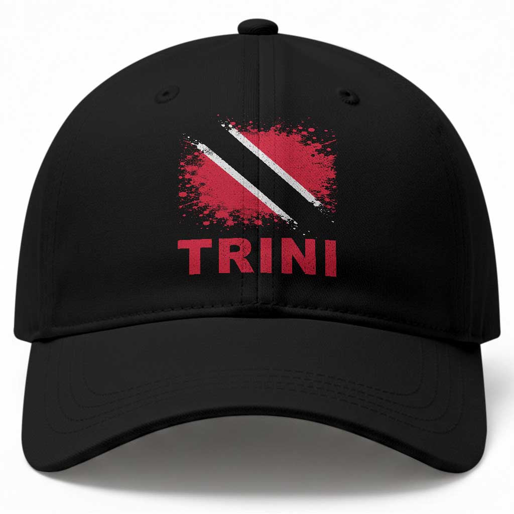 Retro Vintage Trini Baseball Cap Watercolors Sport Trinidad and Tobago Flag