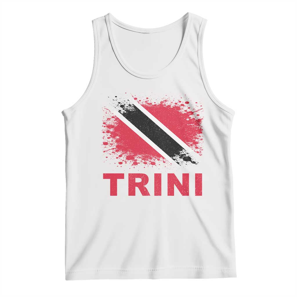 Retro Vintage Trini Tank Top Watercolors Sport Trinidad and Tobago Flag