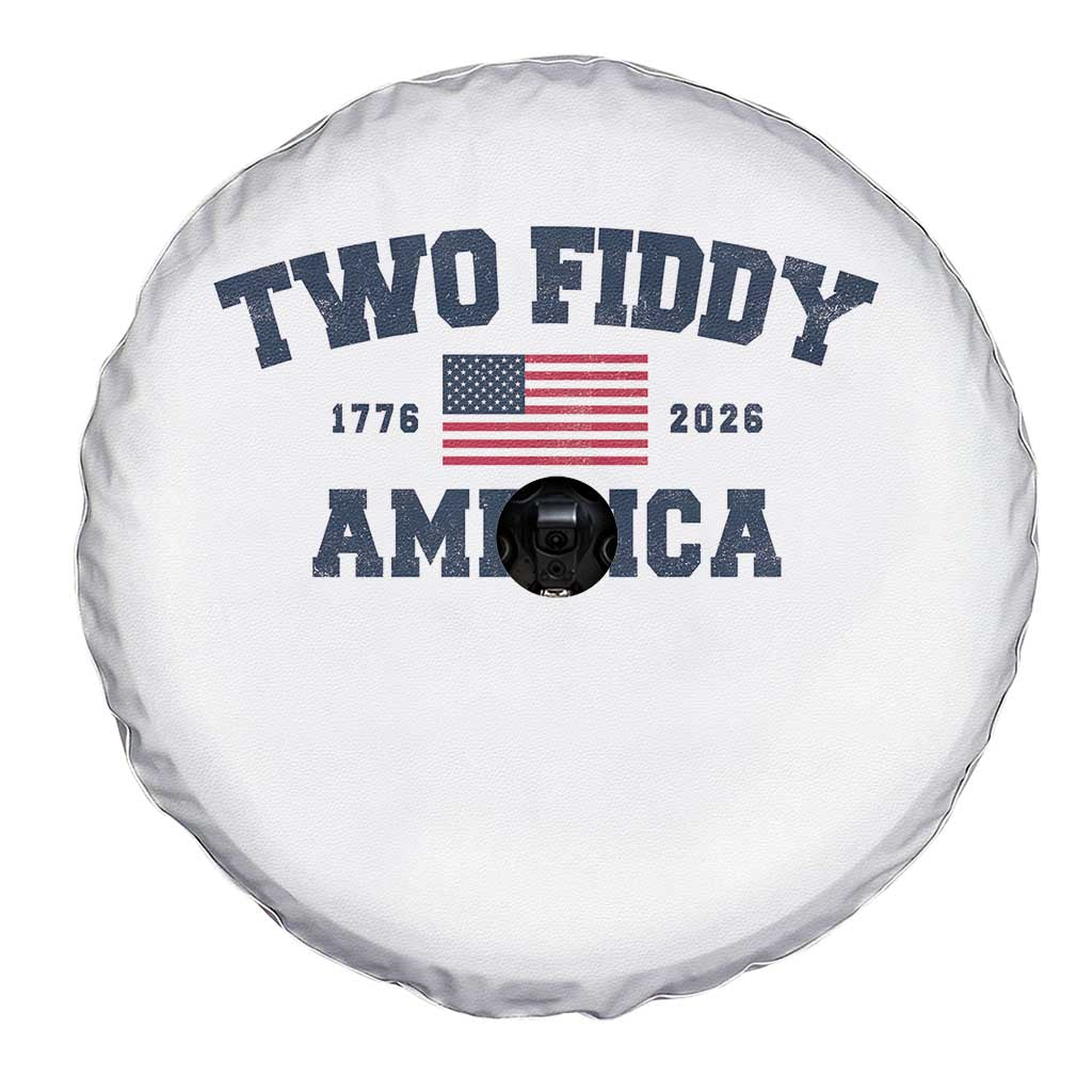 Two Fiddy USA 250th Anniversary Spare Tire Cover United States Flag July 4th 2026 1776 Patriotic Humor