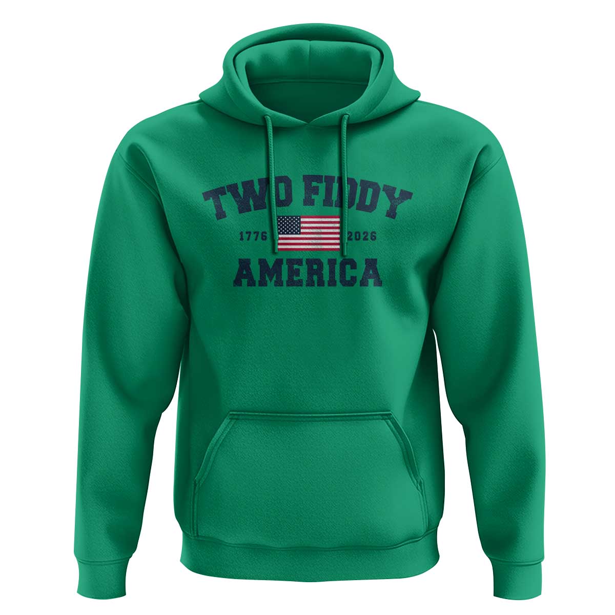 Two Fiddy USA 250th Anniversary Hoodie United States Flag July 4th 2026 1776 Patriotic Humor