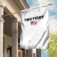 Two Fiddy American Flag Garden Flag Funny 250th America Celebration Patriotic Graphic