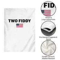 Two Fiddy American Flag Garden Flag Funny 250th America Celebration Patriotic Graphic