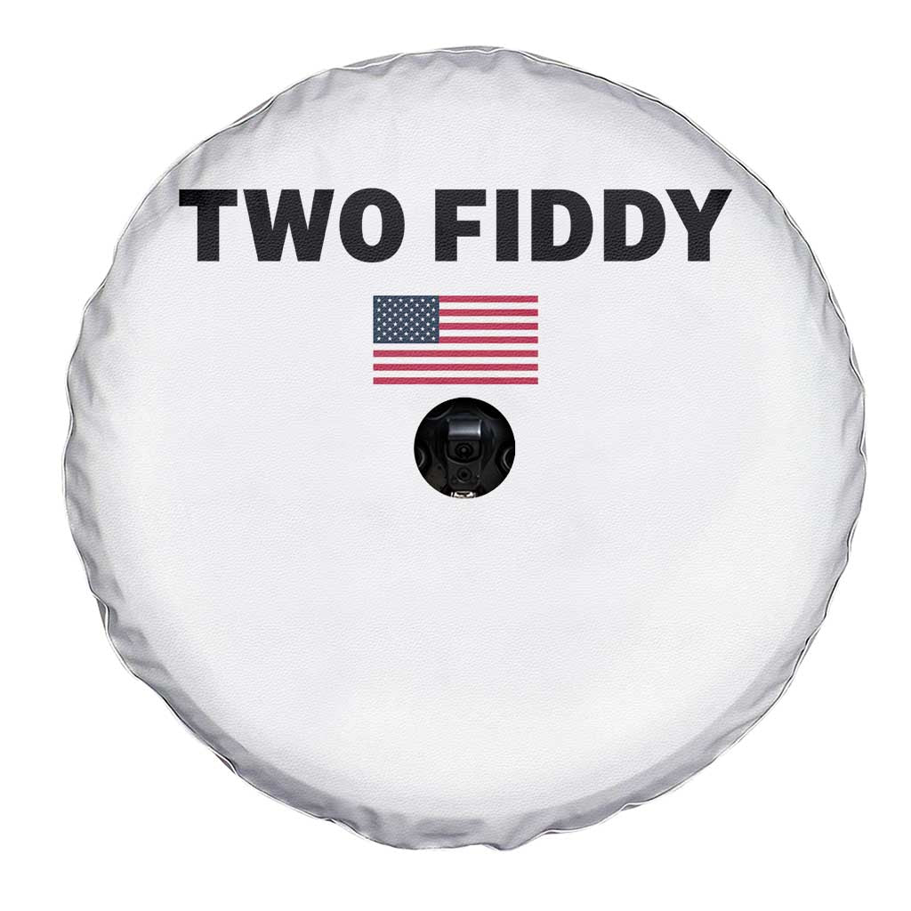 Two Fiddy American Flag Spare Tire Cover Funny 250th America Celebration Patriotic Graphic