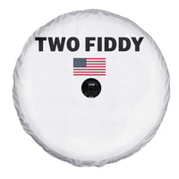 Two Fiddy American Flag Spare Tire Cover Funny 250th America Celebration Patriotic Graphic