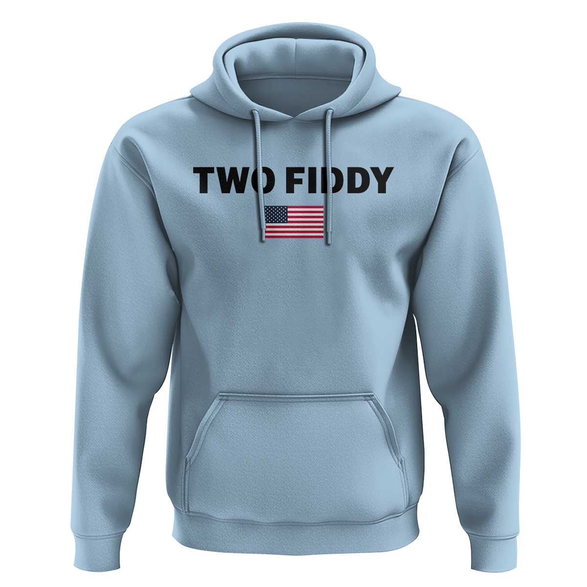 Two Fiddy American Flag Hoodie Funny 250th America Celebration Patriotic Graphic