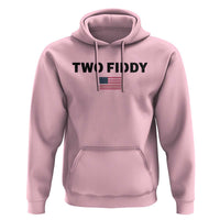 Two Fiddy American Flag Hoodie Funny 250th America Celebration Patriotic Graphic
