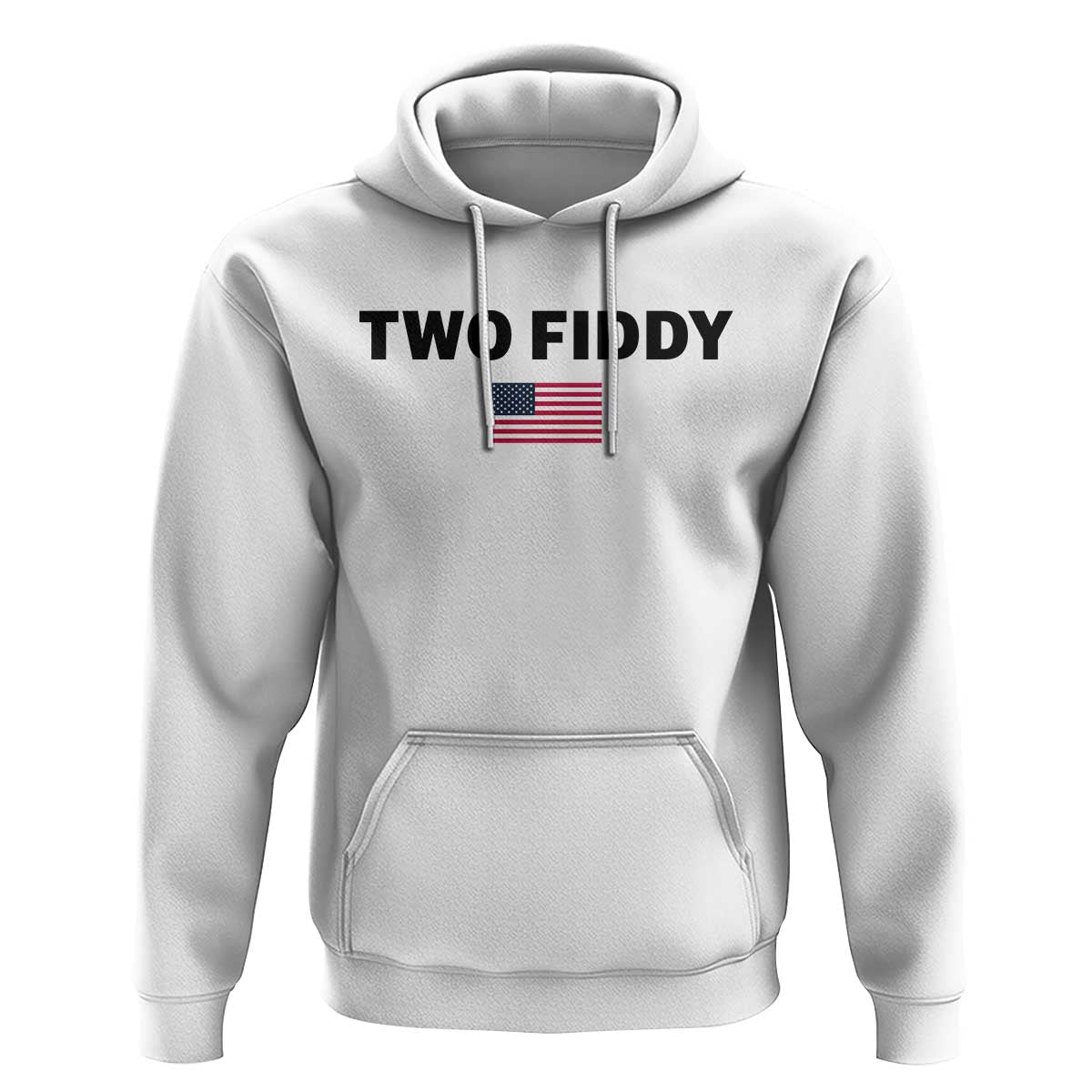 Two Fiddy American Flag Hoodie Funny 250th America Celebration Patriotic Graphic