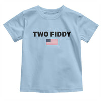 Two Fiddy American Flag Toddler T Shirt Funny 250th America Celebration Patriotic Graphic
