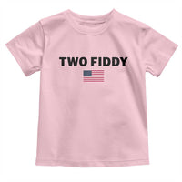 Two Fiddy American Flag Toddler T Shirt Funny 250th America Celebration Patriotic Graphic