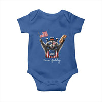 Funny Two Fiddy Raccoon Patriotic Baby Onesie USA Flag Hot Dog Fourth of July USA 250th Anniversary