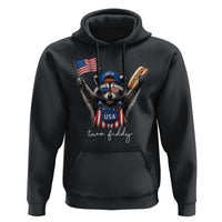 Funny Two Fiddy Raccoon Patriotic Hoodie USA Flag Hot Dog Fourth of July USA 250th Anniversary