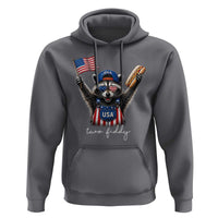 Funny Two Fiddy Raccoon Patriotic Hoodie USA Flag Hot Dog Fourth of July USA 250th Anniversary