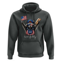 Funny Two Fiddy Raccoon Patriotic Hoodie USA Flag Hot Dog Fourth of July USA 250th Anniversary