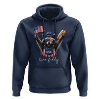 Funny Two Fiddy Raccoon Patriotic Hoodie USA Flag Hot Dog Fourth of July USA 250th Anniversary