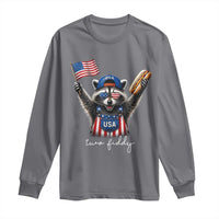 Funny Two Fiddy Raccoon Patriotic Long Sleeve Shirt USA Flag Hot Dog Fourth of July USA 250th Anniversary