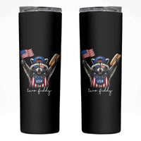 Funny Two Fiddy Raccoon Patriotic Skinny Tumbler USA Flag Hot Dog Fourth of July USA 250th Anniversary