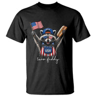 Funny Two Fiddy Raccoon Patriotic T Shirt USA Flag Hot Dog Fourth of July USA 250th Anniversary