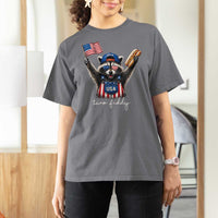 Funny Two Fiddy Raccoon Patriotic T Shirt For Women USA Flag Hot Dog Fourth of July USA 250th Anniversary
