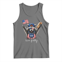 Funny Two Fiddy Raccoon Patriotic Tank Top USA Flag Hot Dog Fourth of July USA 250th Anniversary