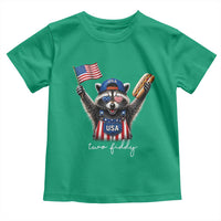 Funny Two Fiddy Raccoon Patriotic Toddler T Shirt USA Flag Hot Dog Fourth of July USA 250th Anniversary