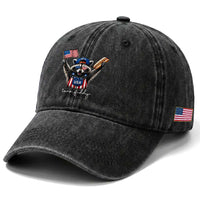 Funny Two Fiddy Raccoon Patriotic Washed Cotton Baseball Cap USA Flag Hot Dog Fourth of July USA 250th Anniversary