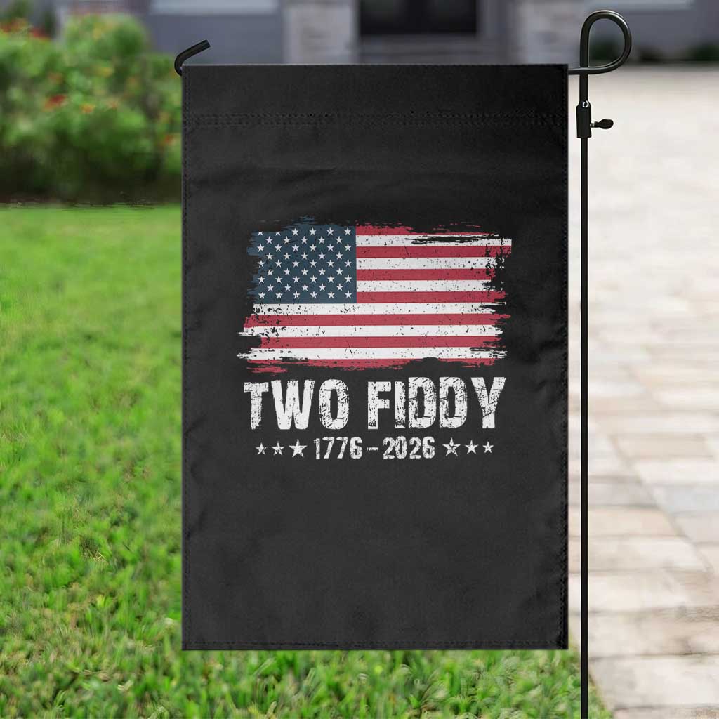 Two Fiddy USA 250th Anniversary Garden Flag Vintage American Flag Patriotic Humor